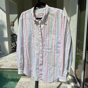 Colours by Alexander Julian Vintage Colorful Striped Button Up Shirt